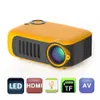 A2000 Mini tragbarer Projektor für Zuhause, unterstützt 1080P TV, LED, HDMI, USB, tragbarer Theater-Media-Player