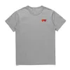 2023 Play Mens T Shirt Designer Red Comes Heart Women Garcons S Badge Des Quanlity TS Cotton CDG Embroidery Kort ärm A7