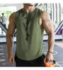 Bodybuilding Sports Tank Tops Men Gyms Fitness Workout Sleeveless Shirt Male Summer Loose Undershirt Running men Vest 220623