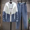 Мужские кардиганские куртки штаны Sportwear Sets Men Patchwork Sport Cust Casual Couct Supl Suples Sweat Suits 6 Colors S 5xl 220718