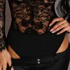 Abbigliamento da donna Sleep Out Sexy Body Tops V Neck Black Color Vedi attraverso donne bodycon bodysuits tutela biancheria intima