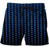 Erkek Şort Erkekler Mavi Alev Plajı Bermuda Sörf Erkekler 3D Yüzme Sıradan Spor Pantolonları Nefes Alabilir Ekose Baskı Kısayolları Naom22