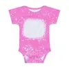 Großhandel Sublimation gebleichte Baby Onesies Blank Wärmeübertragung Baumwolle Gefühl Kleidung DIY Eltern-Kind-Kleidung 0-24 Monate B0602N12