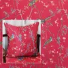 Caixa de travesseiro Modern Luxury Cushion Capa estampada de pássaro e sofá de flores Frohriações de pele de pele Casa de casas Decoração de casa 45x45cm 220714