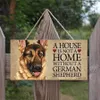 Hondentags rechthoekig houten huisdierhondenaccessoires Lovely Friendship Animal Sign Plaques rustieke wanddecor Home Decoratie B0815