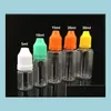 プロモーション高品質のプラスチックエリキッドボトル5ml 10ml 15ml 20ml 30ml PET CHILD PROFITボトル長くて薄いヒントドロップ配達2021パッキング