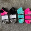 DHL mit Etikett, rosa schwarze Socken, kurze Söckchen aus Baumwolle für Erwachsene, Sport, Basketball, Fußball, Teenager, Cheerleader, New Sytle, Mädchen, Damen, Socke mit Etikett, GC1124x