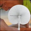 Andere home decor tuin 60 stks vouwventilator handheld fans papier gevouwen circar voor bruiloftsfeestje drop levering 2021 wsbnl