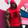 Brand Gyms Clothing Mens Bodybuilding Hooded Tank Top Cotton Sleeveless Vest Sweatshirt Fitness Workout Sportswear Tops Male 220621