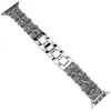 Chain Watch Band For Apple Watch Series 7 6 5 4 3 Strap Metal Stainless Steel Watchband Luxury Women Bracelet iWatch 45mm 44mm 42mm 41mm 40mm 38mm Wristband Accessories