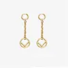 Designer Drop Earring for Women Gold Letter Earrings Cutout Europeiska lyxbröllopsmycken Hög kvalitet