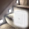 Rörelsesensor LED Nattljus Smart USB -laddningsbatteri drivs WC Bedside Lamp för rum Hallväg Toalett Hembelysning