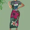 Noisydesigns Vrouwen Bodycon Lange Maxi Jurk Sexy Club Party Jurken Vrouwelijke Vestidos Hawaiiaanse Hibiscus Prints Vestite Delle Donna 220627