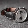 Роскошные господство oem stily offting water ristant chronograph Многофункциональный индивидуальный кожаный ремень для запястья часы для мужчины