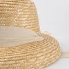Chapéus de aba larga Mulheres meninas chapéu de palha retrô com fita hepburn bandagem praia infantil boater de verão hatswide wend22
