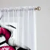 Gordijn drapeert liefdespatroon serie gordijnen voor woonkamer transparante tule raam pure de slaapkameraccessoires decorcurtain