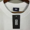 Klasik Kith Box T-Shirt Sıradan Erkek Kadın Yüksek Kaliteli Çiçek Baskı Kith Tee Siyah Beyaz Kayısı Kısa Kollu