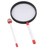 10Pcs 7.9 inch Lollipop Shape Drum With Rainbow Color Mallet Music Rhythm Instruments Kids Baby Children Playing Toy 220706