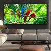 Färgglada papegojor fågel på grenar duk målar affischer och skriver väggkonst djurbild för vardagsrum hem dekor cuadros