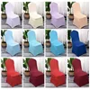 White Polyester Spandex Wedding Party Chair Covers for Weddings Banquet Folding Hotel Decoration