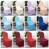 White Polyester Spandex Wedding Party Chair Covers for Weddings Banquet Folding Hotel Decoration