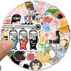 50 Pcs Japonais Graffiti Autocollants Non-Aléatoire Pour Voiture Vélo Bagages Autocollant Ordinateur Portable Skateboard Moteur Bouteille D'eau Snowboard Stickers Muraux Enfants Cadeaux