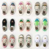 Kids Designer Boys Sneakers Girls unisex Fashion Sportshoes Letter Gedrukt met gestreepte 9 stijlen Kinderen Ademende veterschoenen