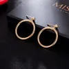 Lámpara colgante de moda para mujer, aretes colgantes de bola de Metal pequeña, joyería de estilo Punk, Color dorado y plateado, círculo redondo, regalo