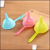 Food Grade Funnel Portable Plastic Mti Function Long Handle Liquid Funnels Home Kitchen Tool Pure Color 0 9Xy Bb9 Drop Delivery 2021 Other T