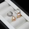 Stud Wedding Real Echte Freshwater Pearl -oorbellen voor vrouwen 925 Sterling Silver Anniversary Girls Sieraden Gift Whitestud Studstud Farl22