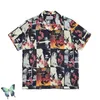 Camicie casual maschile stampa piena fresca traspirante wacko maria doodle hawaian shirtmen's
