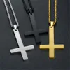 Anhänger Halsketten Edelstahl Umgedrehte Kreuz Halskette Für Männer St. Peter's Invertiert Mit Kette Mode Schmuck 3 FarbenAnhänger