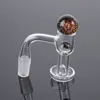 10 mm 14 mm Conjunto masculino Cuarzo Banger Clavos Fumar Bangers para Bongs Oil Dab Rigs Banger de alta calidad con pastillas de rubí de mármol de vidrio