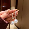 Hoop Huggie coréen surdimensionné blanc perle boucles d'oreilles pour les femmes bohème doré rond mariage mariée bijoux GiftsHoop Odet22