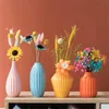 Decorative Flowers & Wreaths 1Set Mini European Vase Dry Flower Ornament For Wedding Living Room Arrangement Dining Table Light Luxury Decor