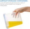 15pcs Airtight Food Containers, установленные с крышками Без пластиковых пластиковых сухой пищевой канистры кухня.