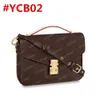 2024 Pochette Çanta Omuz Çantaları Kadın Çantalar Kahverengi Çiçek Deri Kadın Tote Crossbody Çanta Çantalar Çantalar Debriyaj Sırt Çantası Moda 40780 41465 44187 #YCB-02