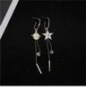 Dangle Lustre Longues Boucles D'oreilles Tempérament Univers Étoiles Lune Mode Femme Style Coréen Gland Asymétrique PersonnalitéDangle Mil