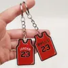 basketball star jersey keychain fashion sport celebrity figure backpack pendant different patterns on both sides key chain gifts for fans memorabilia