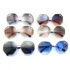 Moda hexagonal óculos de sol designer mulher masculino óculos de sol redondo ouro metal pantera óculos armação c decoração sem aro condução polarizada carti eyewear com caixas