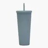 Tumblers Factory direct supply double-layer plastic straw cup large-capacity creative 710ml durian portable diamond cup can be customized with logo style