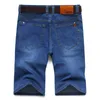 Big Size 40 42 44 Zomer Mannen Zakelijke Denim Shorts Mode Casual Stretch Slank Blauw Dunne Korte Jeans Male 220318