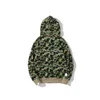 Camo Zip-front Shark Hommes Sweat À Capuche Camouflage Imprimé Sweat Bain Ape Cardigan Sweats À Capuche Hip Hop Lettres À Manches Longues En Peluche Hommes Femme