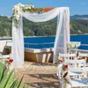 D￩coration de f￪te 5 / 10m Sheer Crystal Wedding Tulle Roll Organza Tissu pour la d￩coration de fond d'anniversaire DIY SALSHESPARTY
