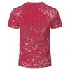 Sublimation Tees Shirts Heat Transfer Blank Bleach Shirt Bleached Polyester T Shirts US Men Women Party Supplies GC A