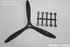 Gratis verzending 4 stks 3 bladen propeller (8 * 6 of 9 * 6 of 10 * 6 of 11 * 7) voor RC-vliegtuigvliegtuigvliegtuigmodel onderdeel