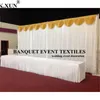 Party Decoration Wholesale Ice Silk Wedding Backdrop Curtain Stage Bakgrund PO Bås inkluderar Top Swag Drape Event Decoration Party