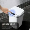 15/18L Touch-free Trash Cans Smart Infrared Motion Sensor Waste Bin for Kitchen Bathroom Garbage Can with Lid Car Storage Box 220408