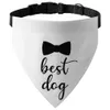 Dog saliva towels collar wedding 14 options pet triangle collars bandana scarf 100% cotton new pet scarfs towel white black