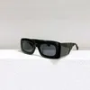 0811 Black Grey Rectangle Solglasögon Chunky Women Summer Glassesr Sun Shades Sunnies Gafas de Sol UV400 Protection Eyewear With Box